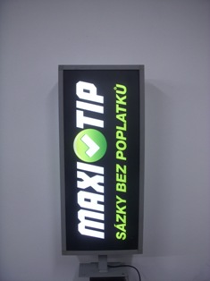 reklamní panel osazený LED moduly 0,72W